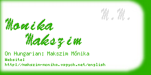 monika makszim business card